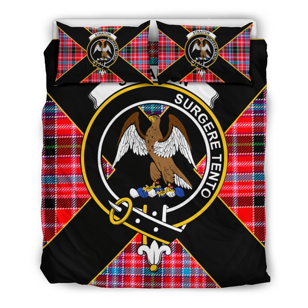 Straiton Tartan Crest Bedding Set - Luxury Style