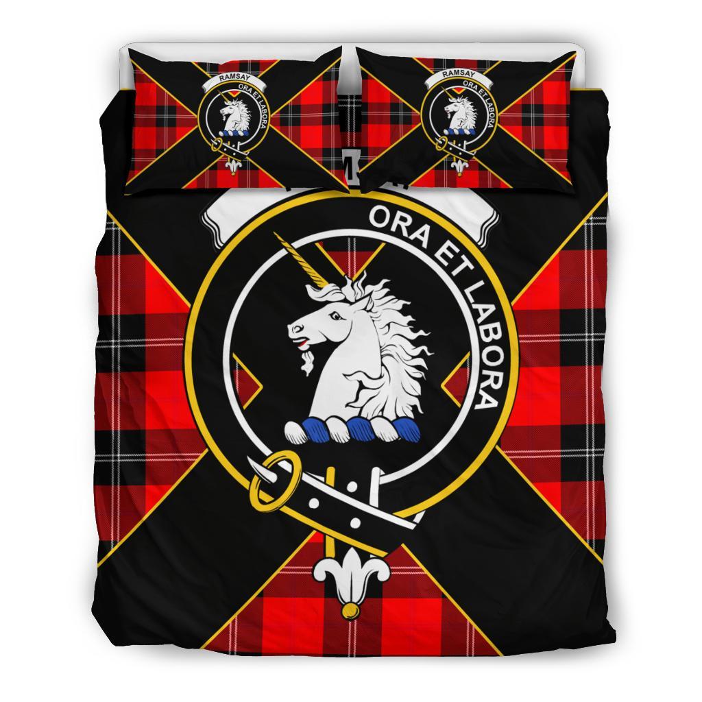 Ramsay Tartan Crest Bedding Set - Luxury Style