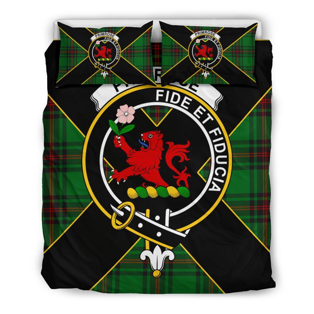 Primrose Tartan Crest Bedding Set - Luxury Style