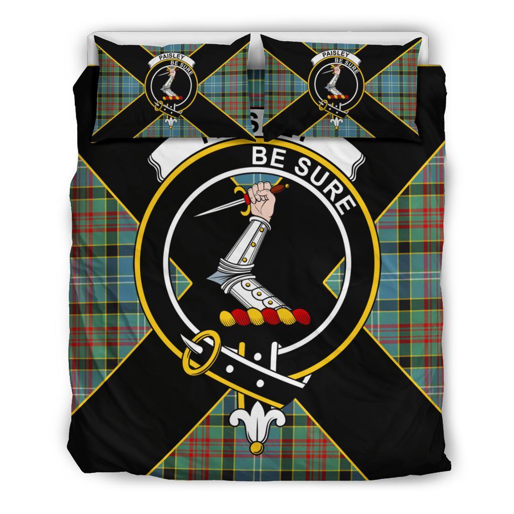 Paisley Tartan Crest Bedding Set - Luxury Style