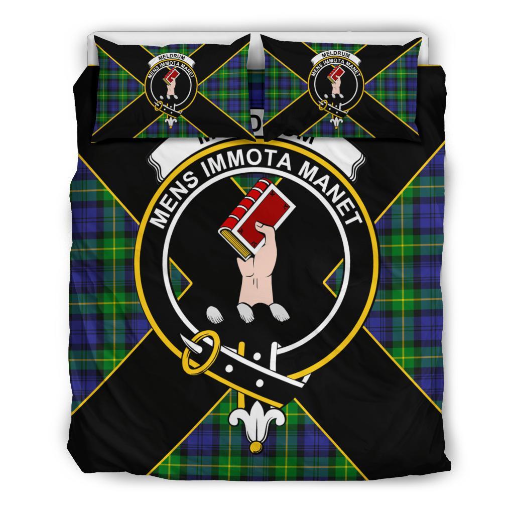 Meldrum Tartan Crest Bedding Set - Luxury Style