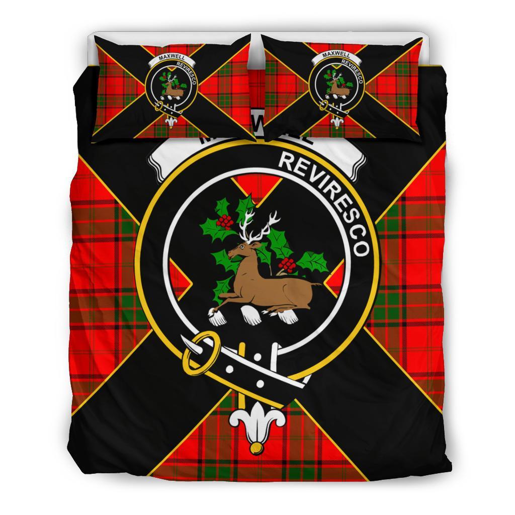 Maxwell Tartan Crest Bedding Set - Luxury Style