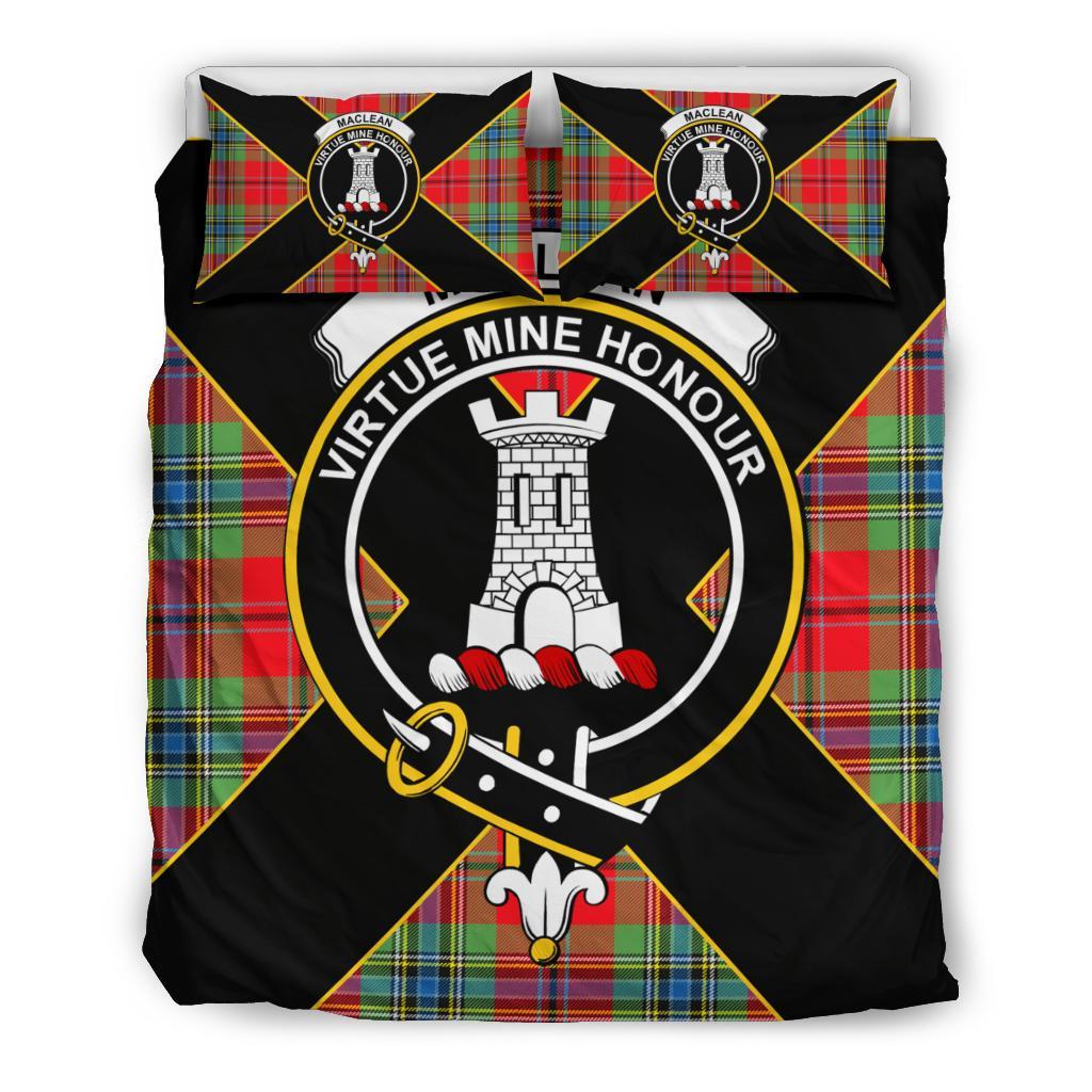 MacLean Tartan Crest Bedding Set - Luxury Style