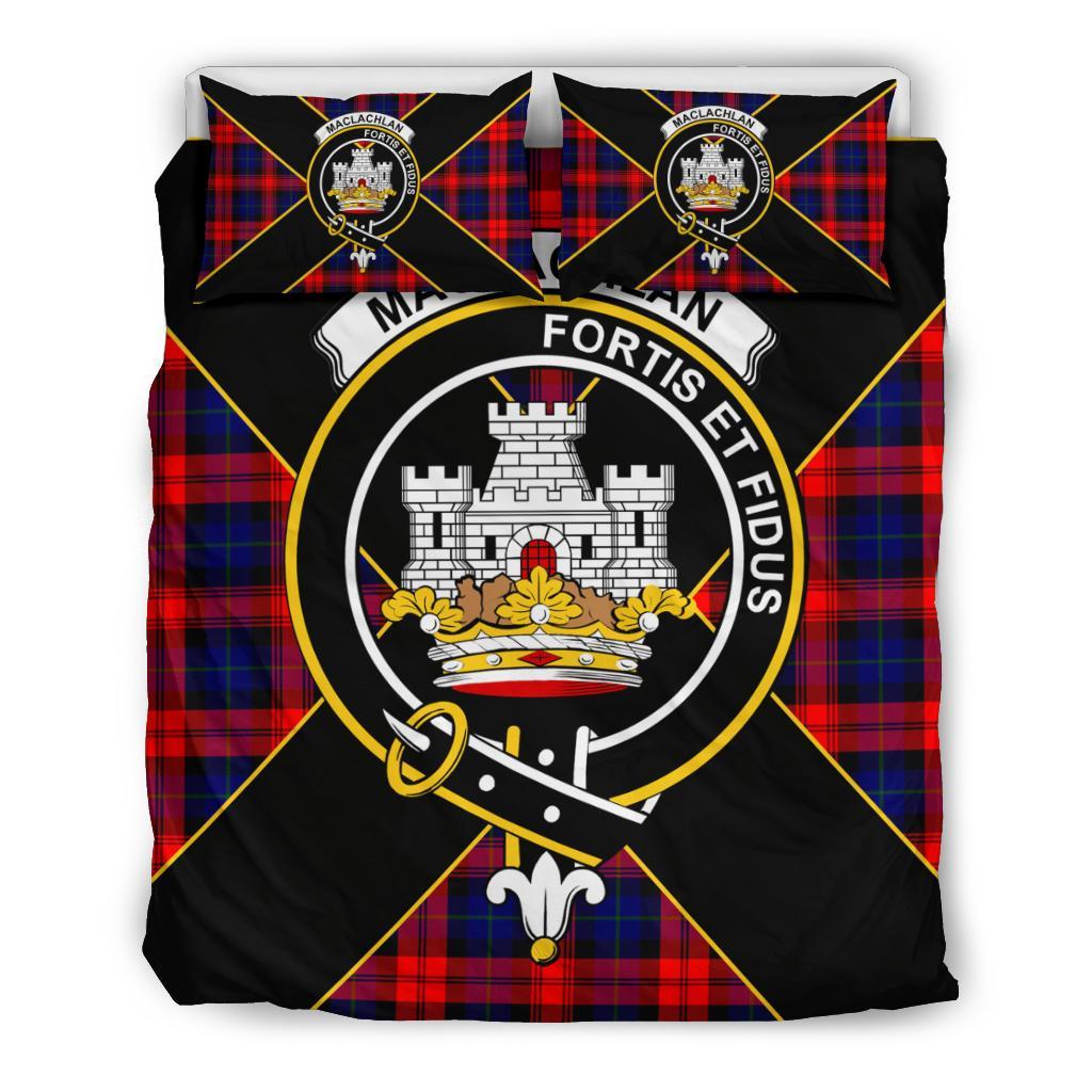 MacLachlan Tartan Crest Bedding Set - Luxury Style