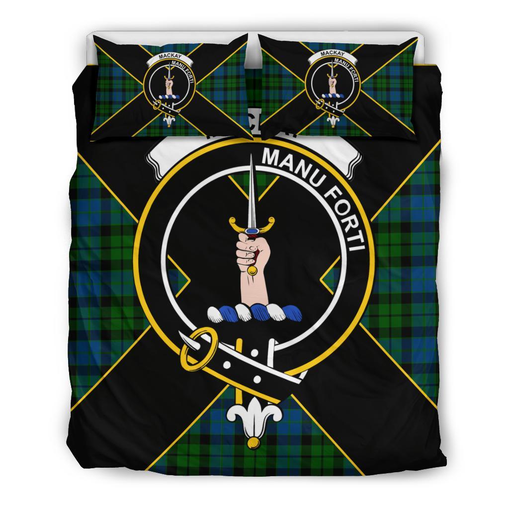 MacKay Tartan Crest Bedding Set - Luxury Style