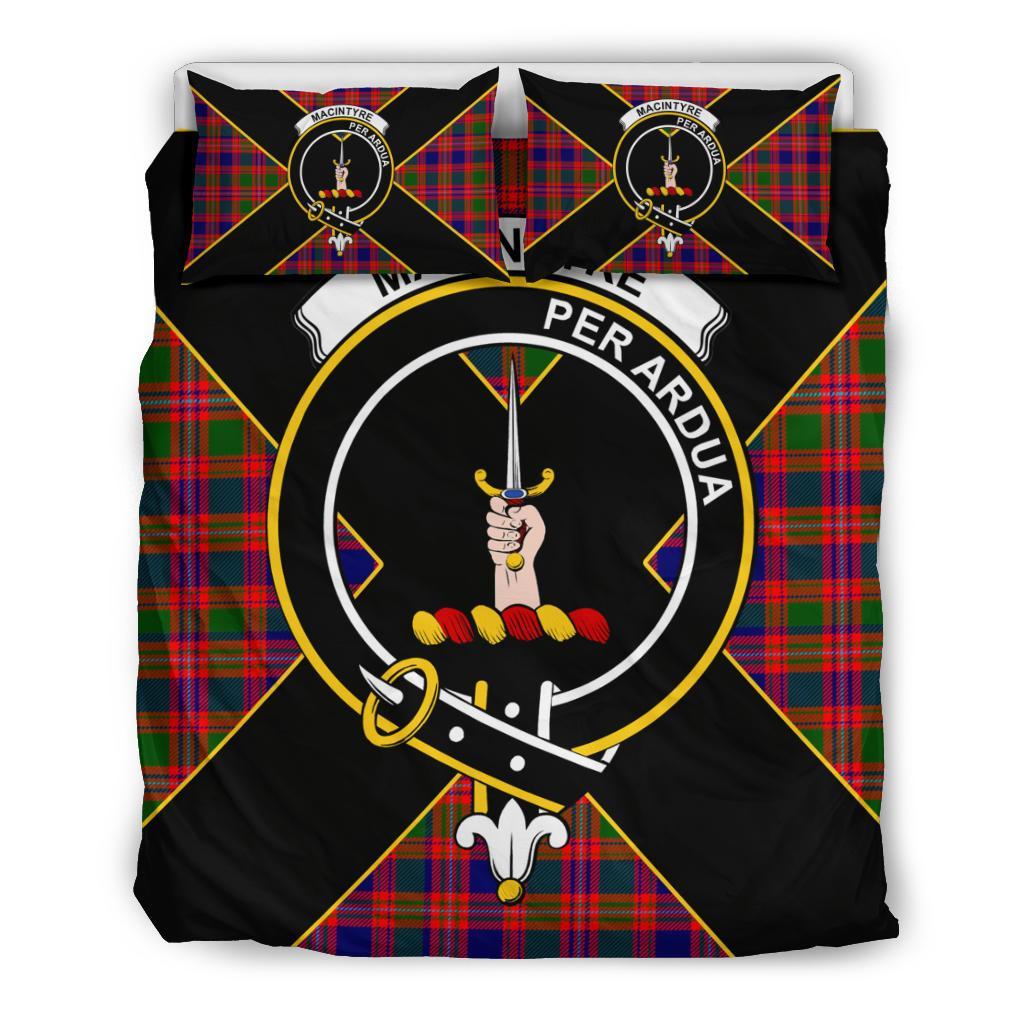 MacIntyre Tartan Crest Bedding Set - Luxury Style