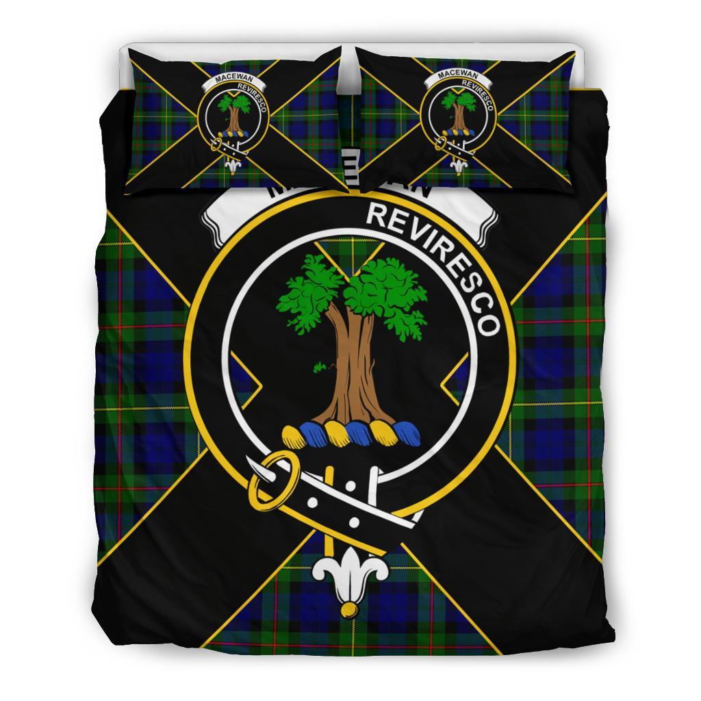 MacEwen Tartan Crest Bedding Set - Luxury Style