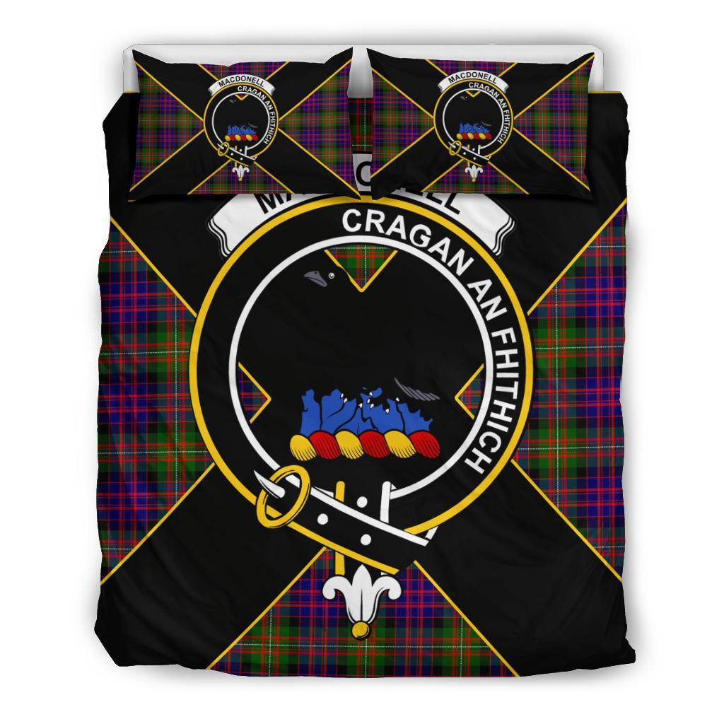 MacDonell of Glengarry Tartan Crest Bedding Set - Luxury Style