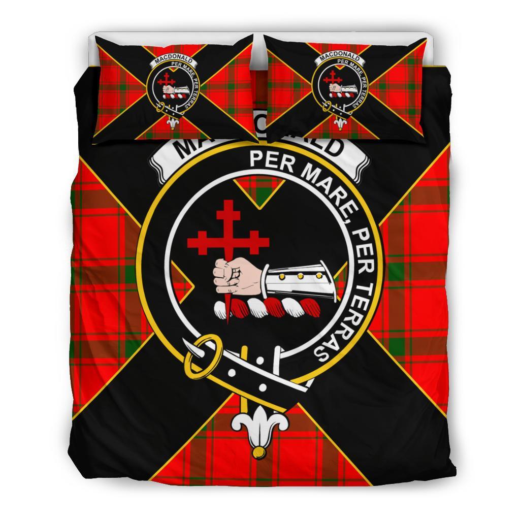 MacDonald (of Sleat) Tartan Crest Bedding Set - Luxury Style