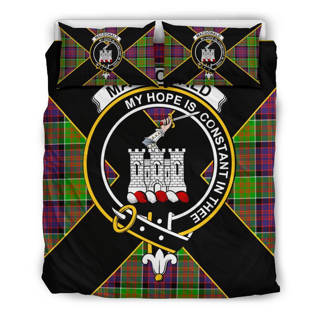 MacDonald (Clan Ranald) Tartan Crest Bedding Set - Luxury Style