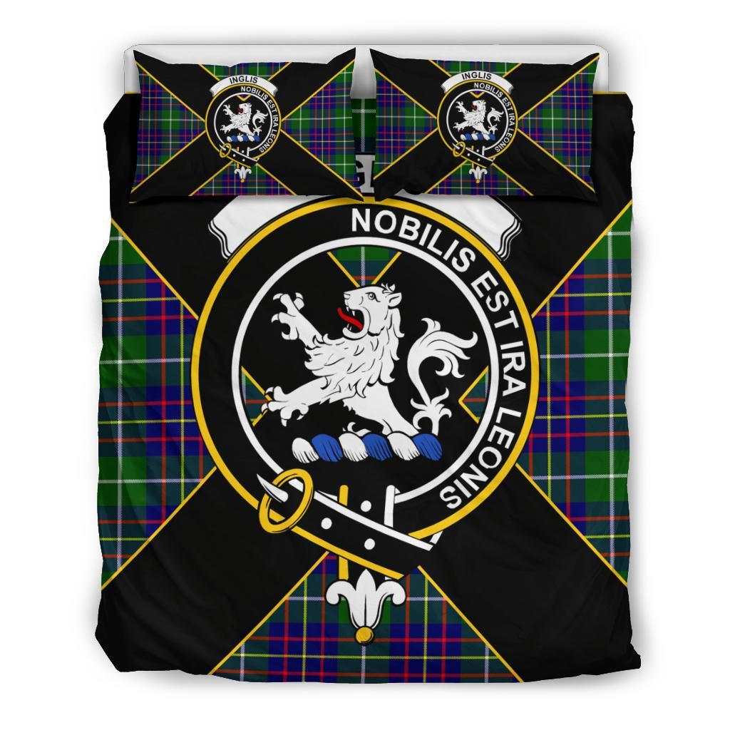 Inglis Tartan Crest Bedding Set - Luxury Style