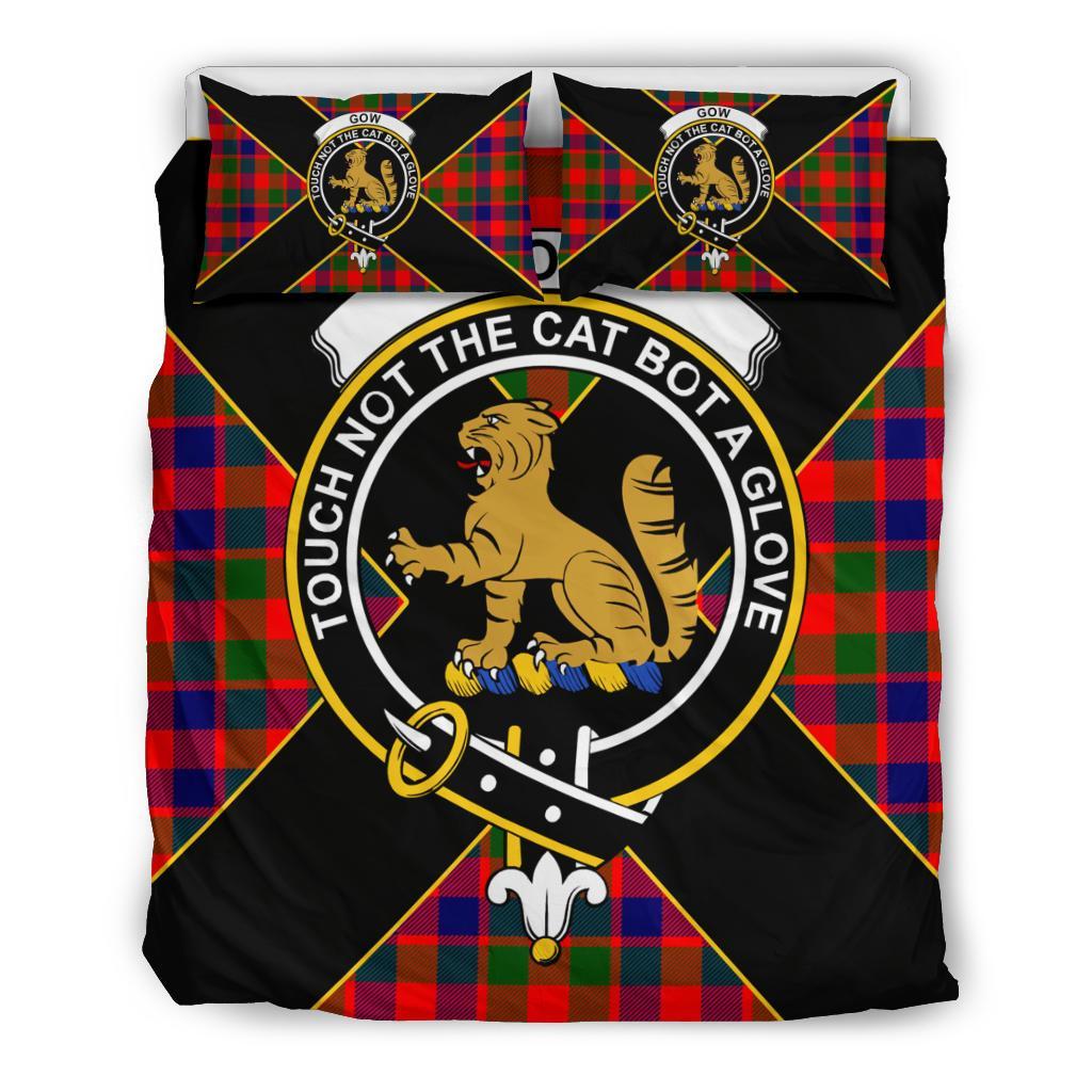 Gow (or McGouan) Tartan Crest Bedding Set - Luxury Style