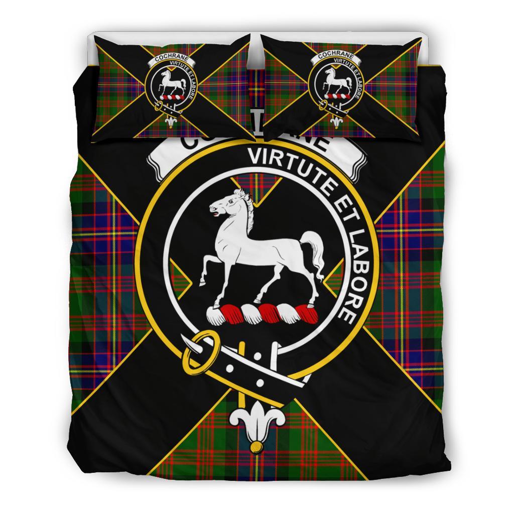 Cochrane Tartan Crest Bedding Set - Luxury Style