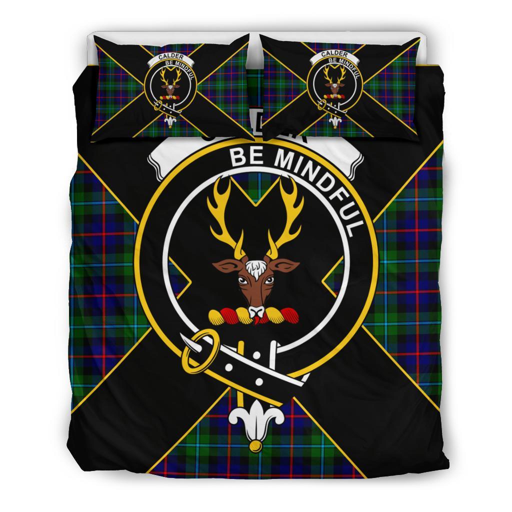 Calder Tartan Crest Bedding Set - Luxury Style