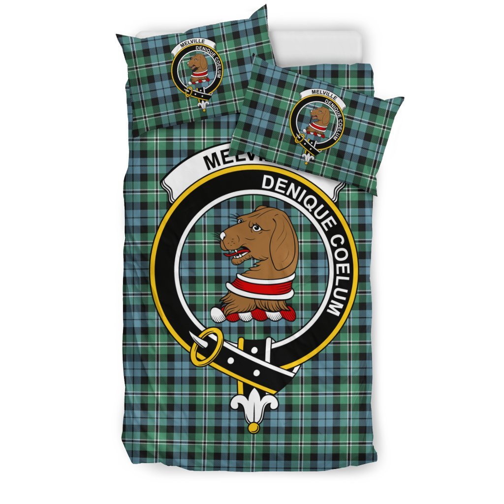 Melville Family Tartan Crest Bedding Set