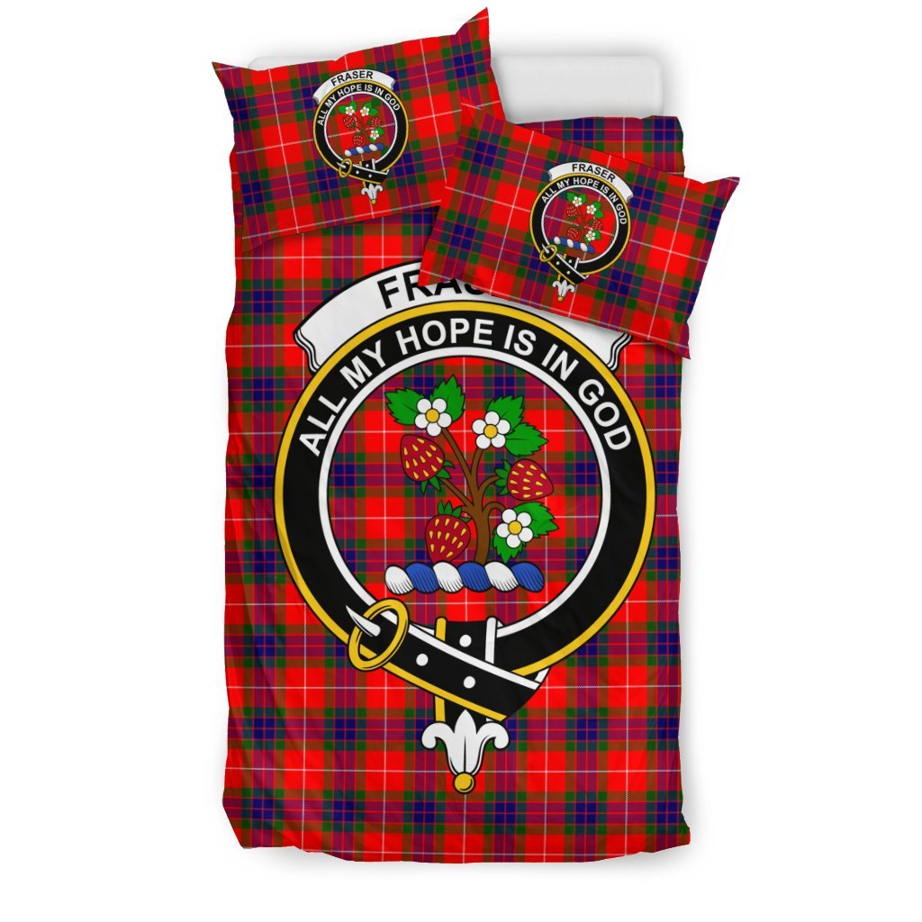 Fraser Family Tartan Crest Bedding Set