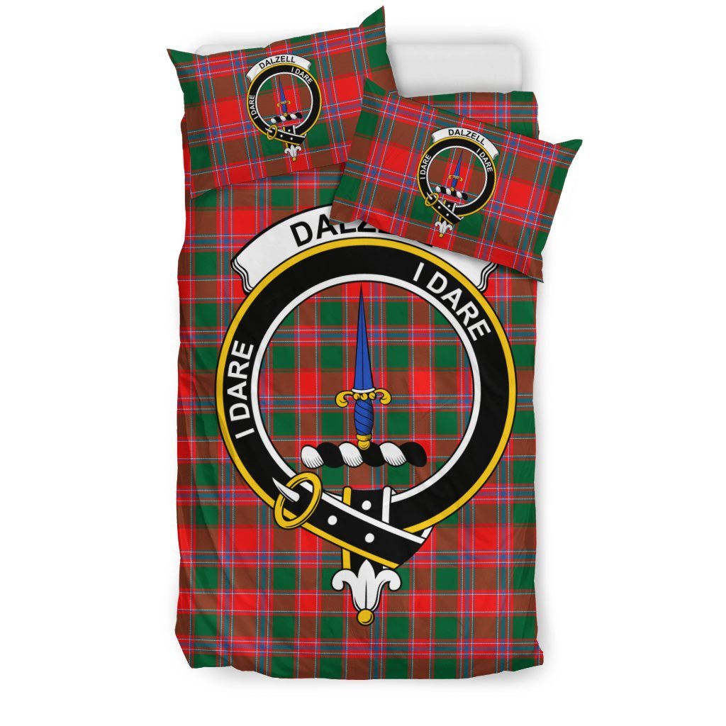 Dalzell Family Tartan Crest Bedding Set