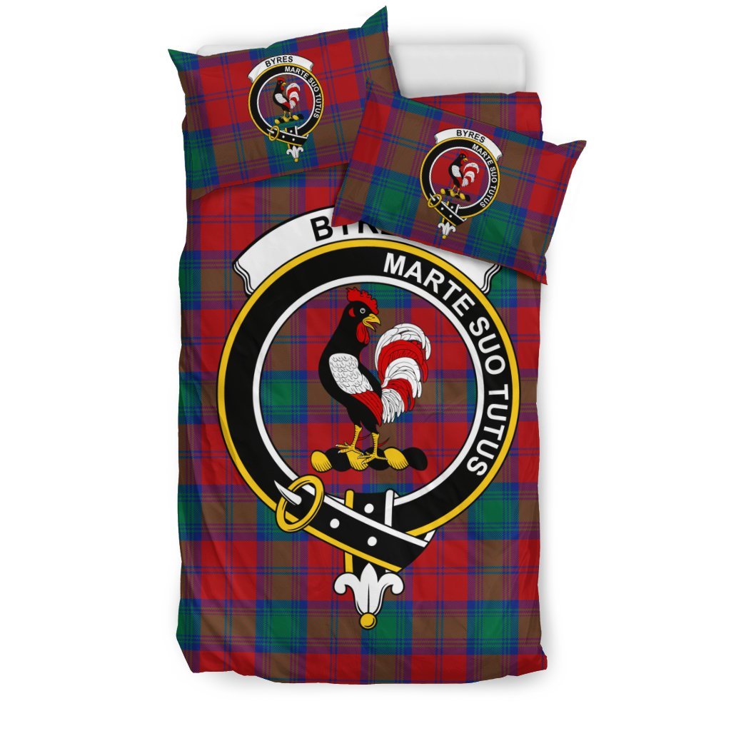 Byres Family Tartan Crest Bedding Set