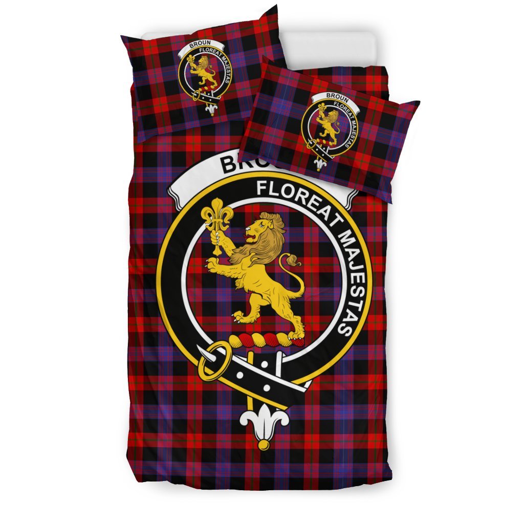 Broun Family Tartan Crest Bedding Set