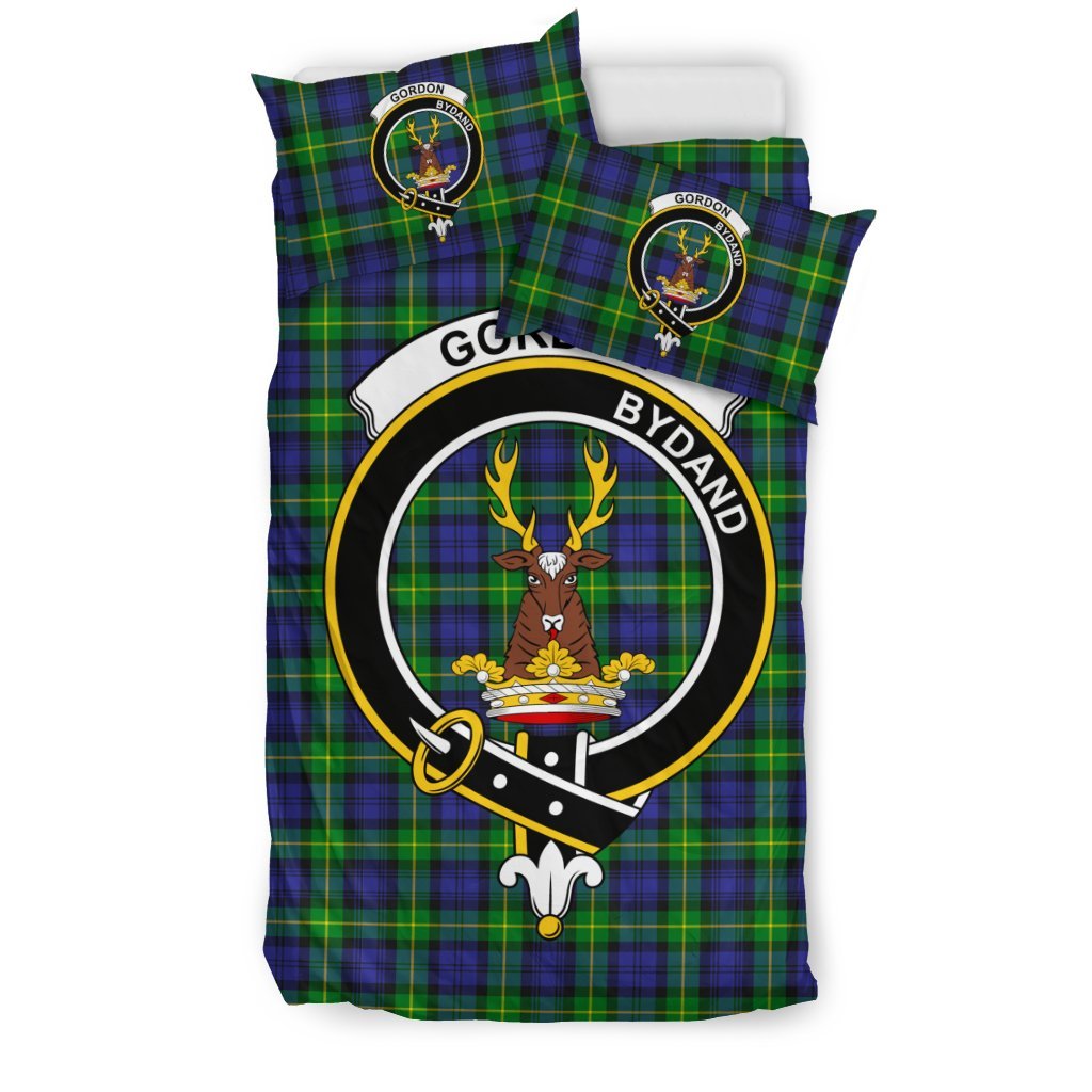 Gordon Family Tartan Crest Bedding Set