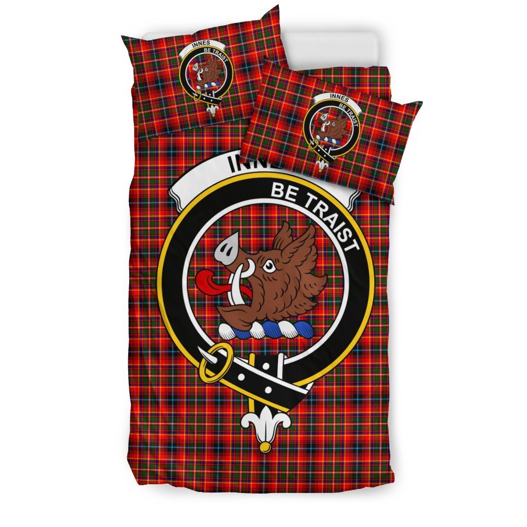 Innes Family Tartan Crest Bedding Set