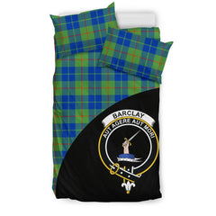 Barclay Hunting Ancient Family Tartan Crest Wave Style Bedding Set