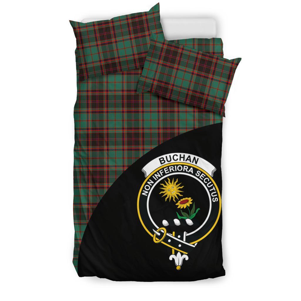 Buchan Ancient Family Tartan Crest Wave Style Bedding Set