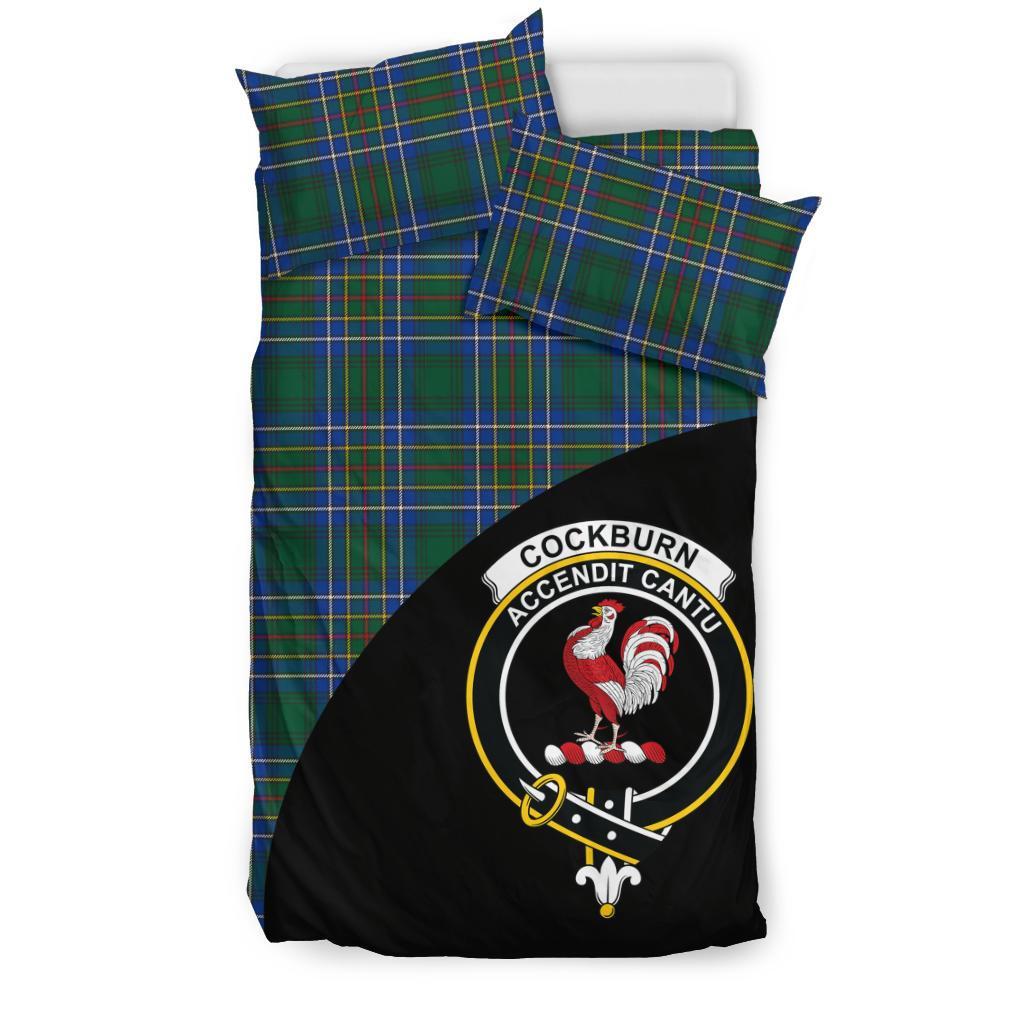 Cockburn Ancient Tartan Crest Wave Style Bedding Set