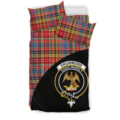 Drummond of Strathallan Family Tartan Crest Wave Style Bedding Set