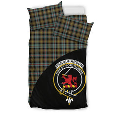 Farquharson Weathered Family Tartan Crest Wave Style Bedding Set