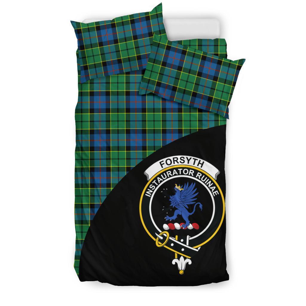 Forsyth Ancient Family Tartan Crest Wave Style Bedding Set