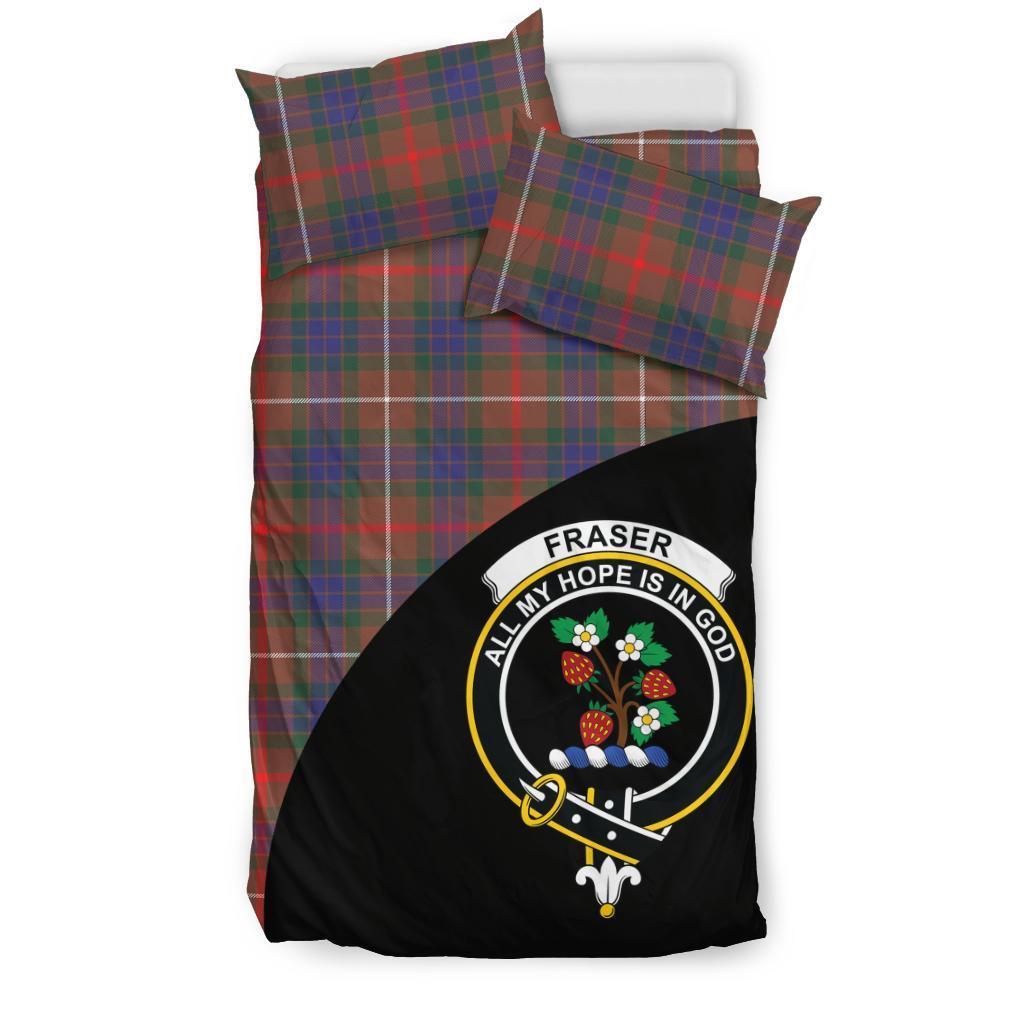 Fraser Hunting Modern Family Tartan Crest Wave Style Bedding Set