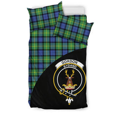 Gordon Old Ancient Family Tartan Crest Wave Style Bedding Set