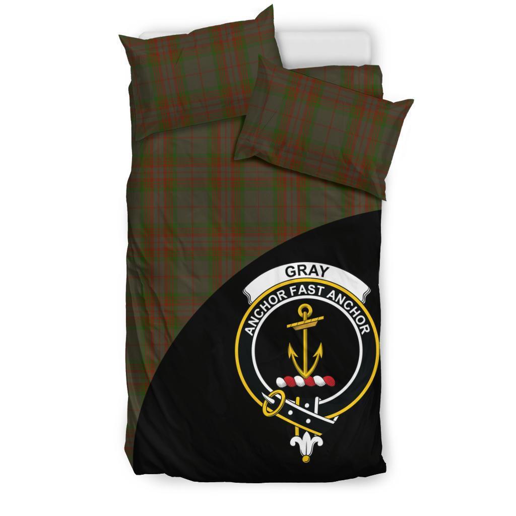 Gray Family Tartan Crest Wave Style Bedding Set