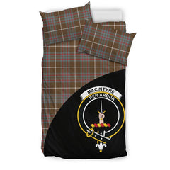 MacIntyre Hunting Weathered Family Tartan Crest Wave Style Bedding Set