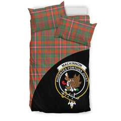 MacKinnon Ancient Family Tartan Crest Wave Style Bedding Set