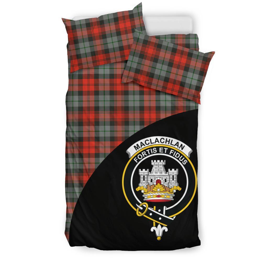 MacLachlan Weathered Family Tartan Crest Wave Style Bedding Set