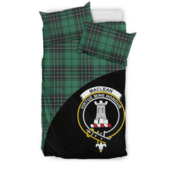 MacLean Hunting Ancient Family Tartan Crest Wave Style Bedding Set