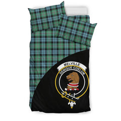 Melville Family Tartan Crest Wave Style Bedding Set