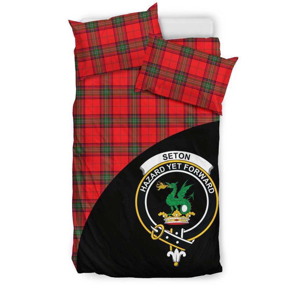 Seton Modern Family Tartan Crest Wave Style Bedding Set