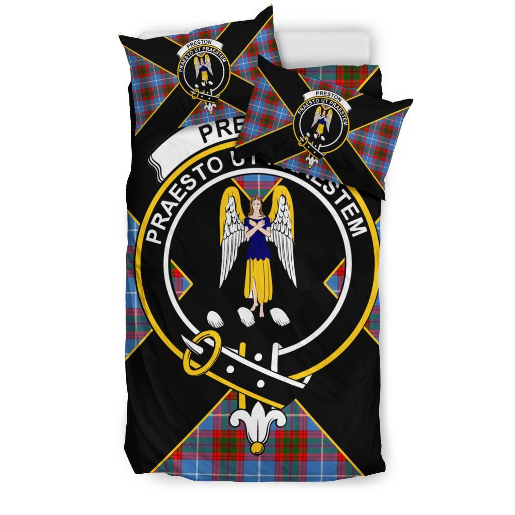 Preston Tartan Crest Bedding Set - Luxury Style