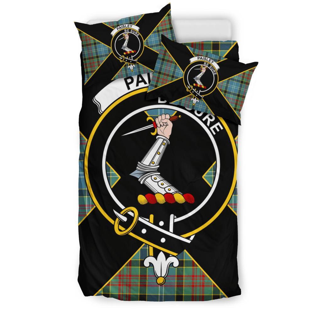 Paisley Tartan Crest Bedding Set - Luxury Style