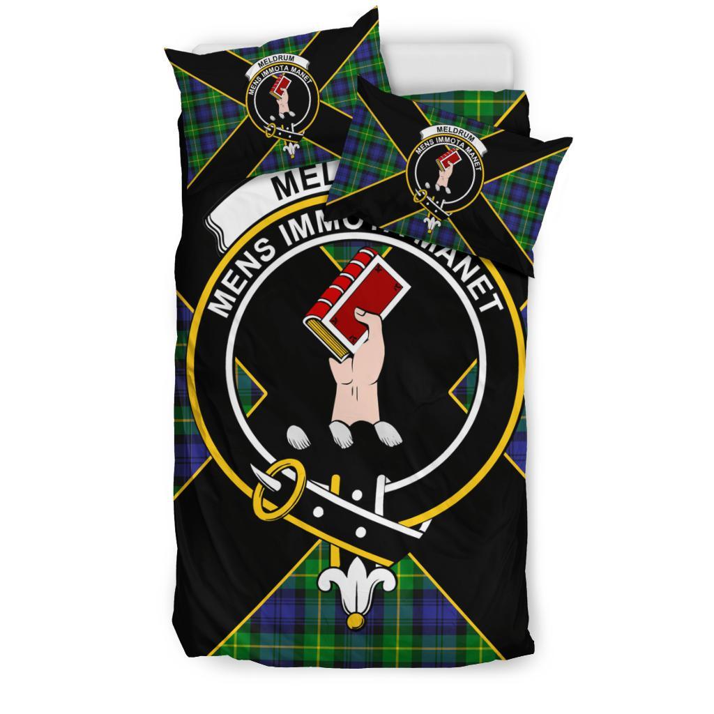 Meldrum Tartan Crest Bedding Set - Luxury Style