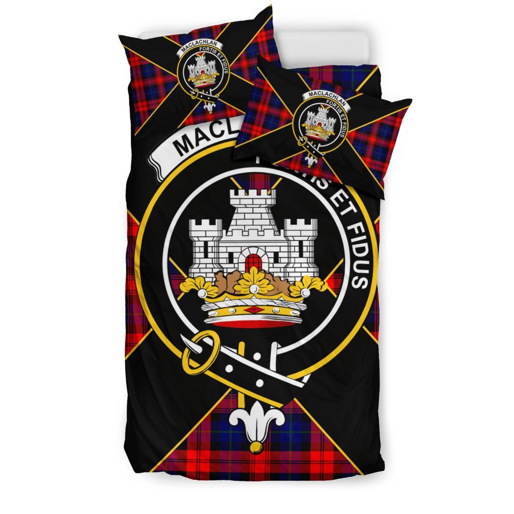 MacLachlan Tartan Crest Bedding Set - Luxury Style