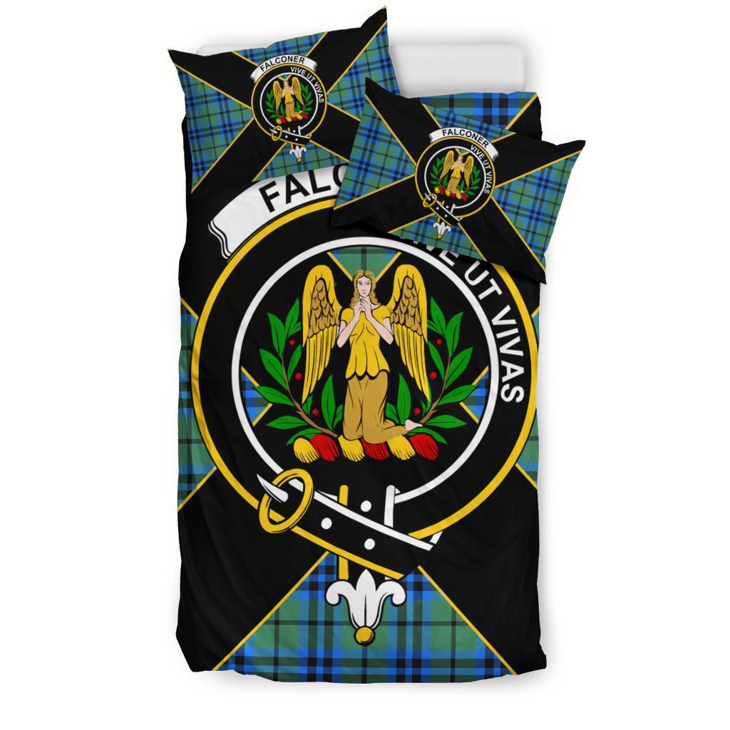 Falconer Tartan Crest Bedding Set - Luxury Style