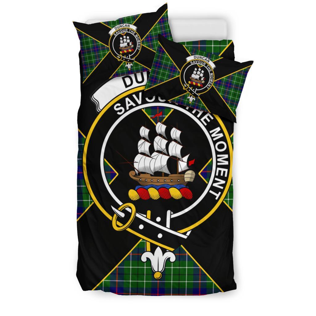 Duncan Tartan Crest Bedding Set - Luxury Style