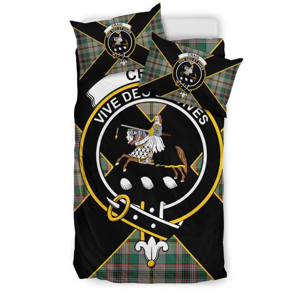 Craig Tartan Crest Bedding Set - Luxury Style