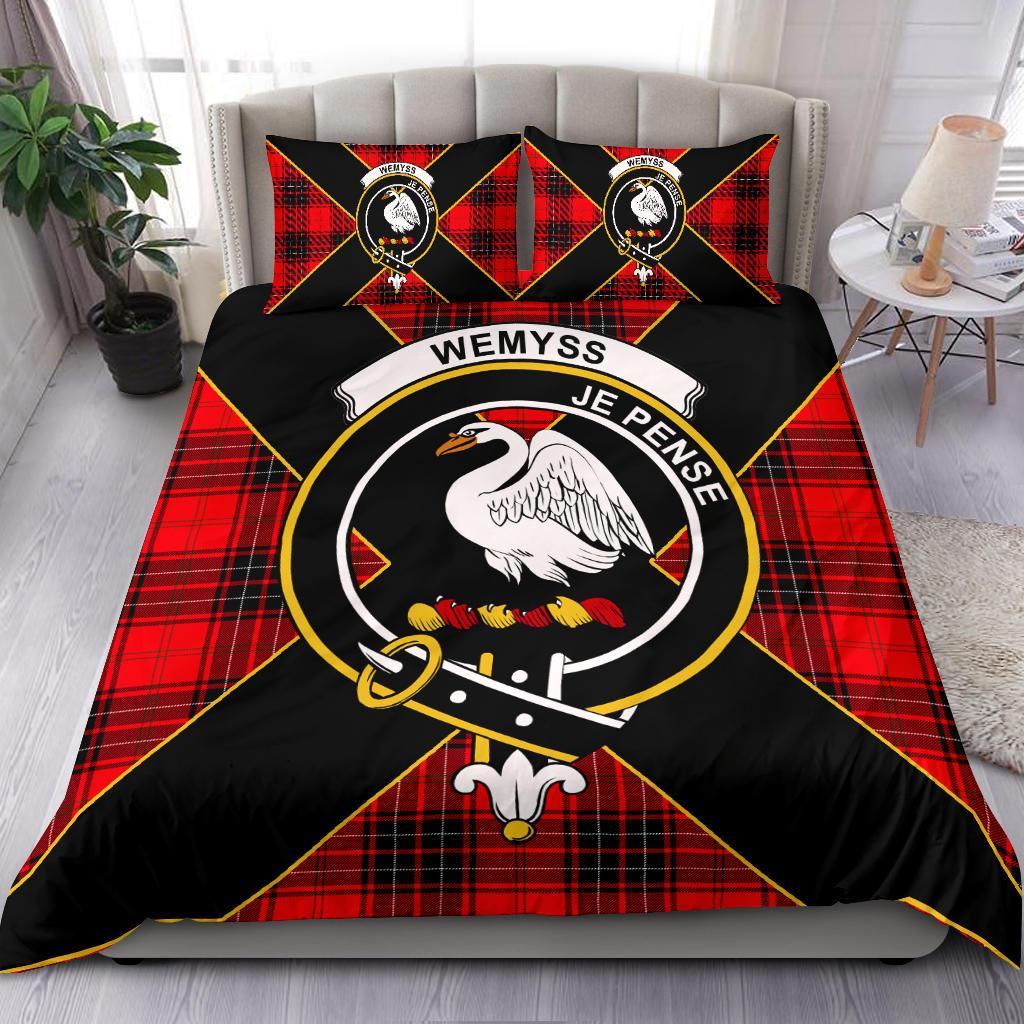 Wemyss Tartan Crest Bedding Set - Luxury Style