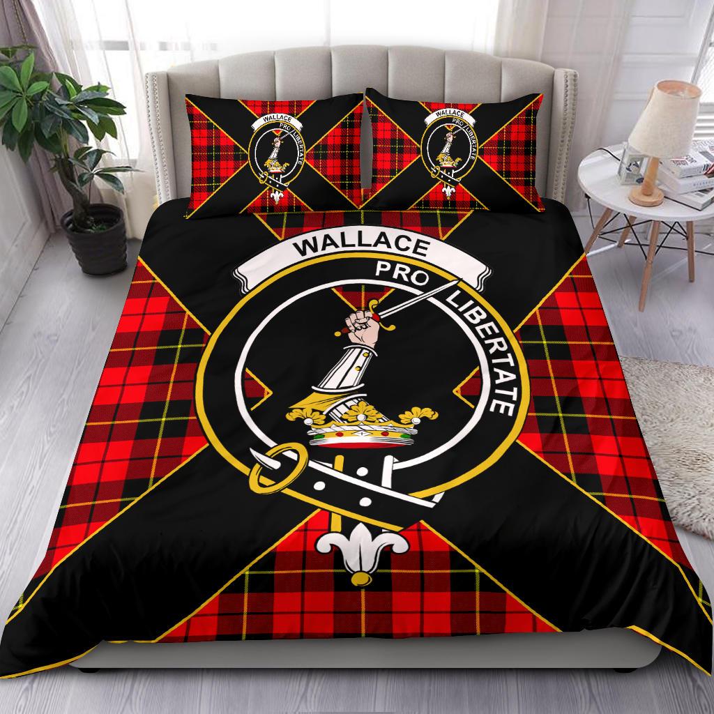 Wallace Hunting Red Tartan Crest Bedding Set - Special Style