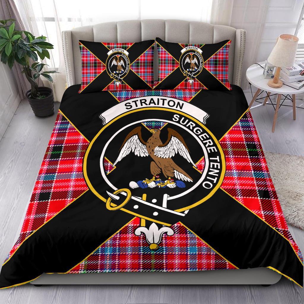 Straiton Tartan Crest Bedding Set - Luxury Style